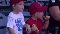 Kid Refuses To Get Owned By Enormous Hot Dog