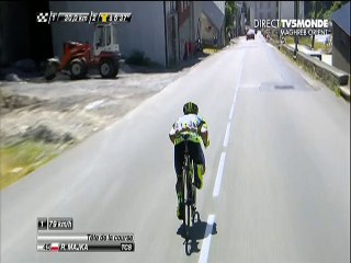 Rafa Majka descende 80 km/h , 11eme étape tour de France