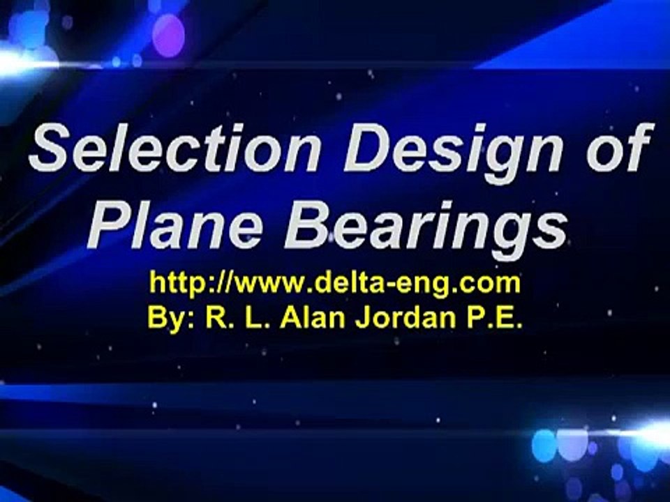 Design of Plain Bearings