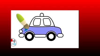Раскрашки-анимашки. Мультик про полицейскую машину / Coloring cars cartoon. Police car. Наше всё!
