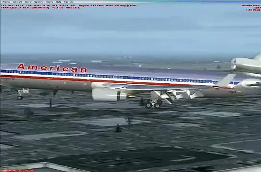 American Airlines MD-11 touchdown at CYYZ