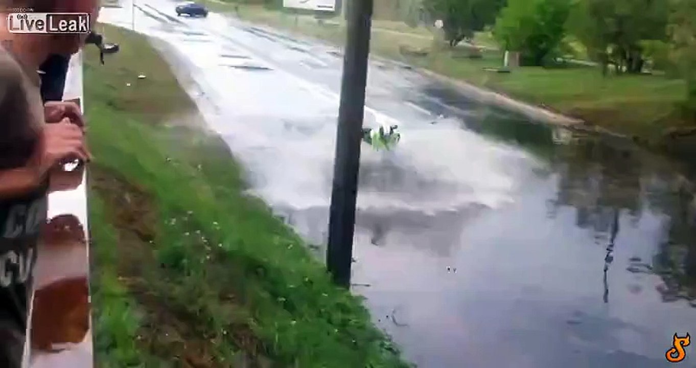 Scooter vs Flooded Street