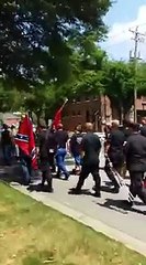 KKK marchers going to Rall