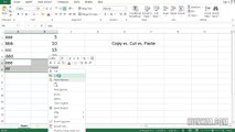 Excel 2013 Tutorial - Copy, Cut, Paste (paste without formatting)