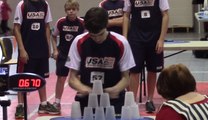 Kid Sets the Cup Stacking WORLD RECORD | What's Trending Now