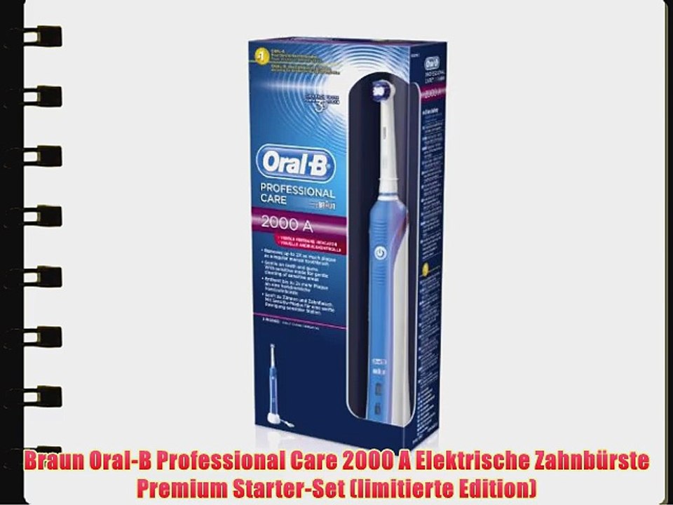 Braun Oral-B Professional Care 2000 A Elektrische Zahnb?rste Premium Starter-Set (limitierte