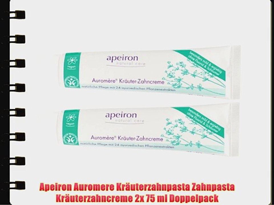 Apeiron Auromere Kr?uterzahnpasta Zahnpasta Kr?uterzahncreme 2x 75 ml Doppelpack