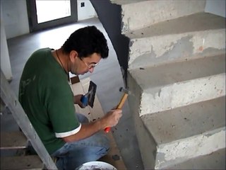Escalier en béton ciré