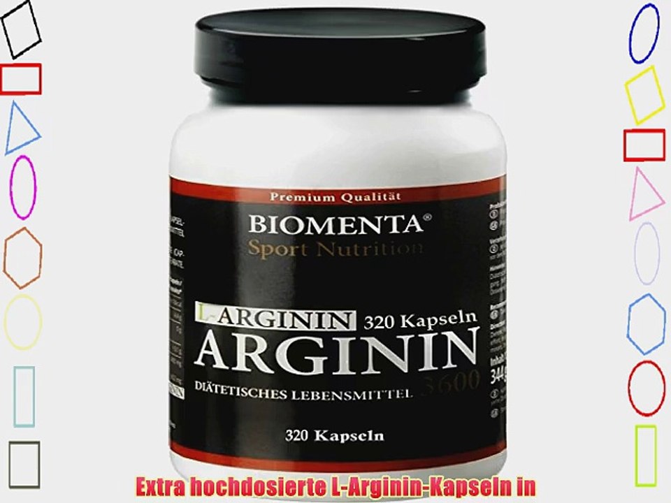 L-ARGININ HOCHDOSIERT - 3600 mg - 320 Kapseln 2-3 Monatskur
