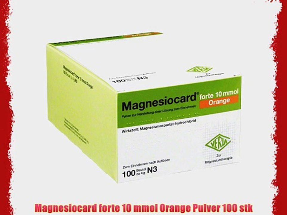 Magnesiocard forte 10 mmol Orange Pulver 100 stk