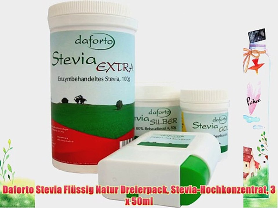 Daforto Stevia Fl?ssig Natur Dreierpack Stevia-Hochkonzentrat 3 x 50ml