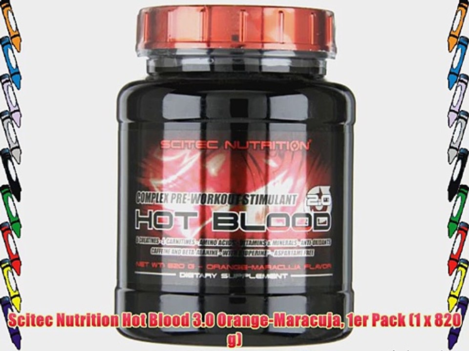 Scitec Nutrition Hot Blood 3.0 Orange-Maracuja 1er Pack (1 x 820 g)