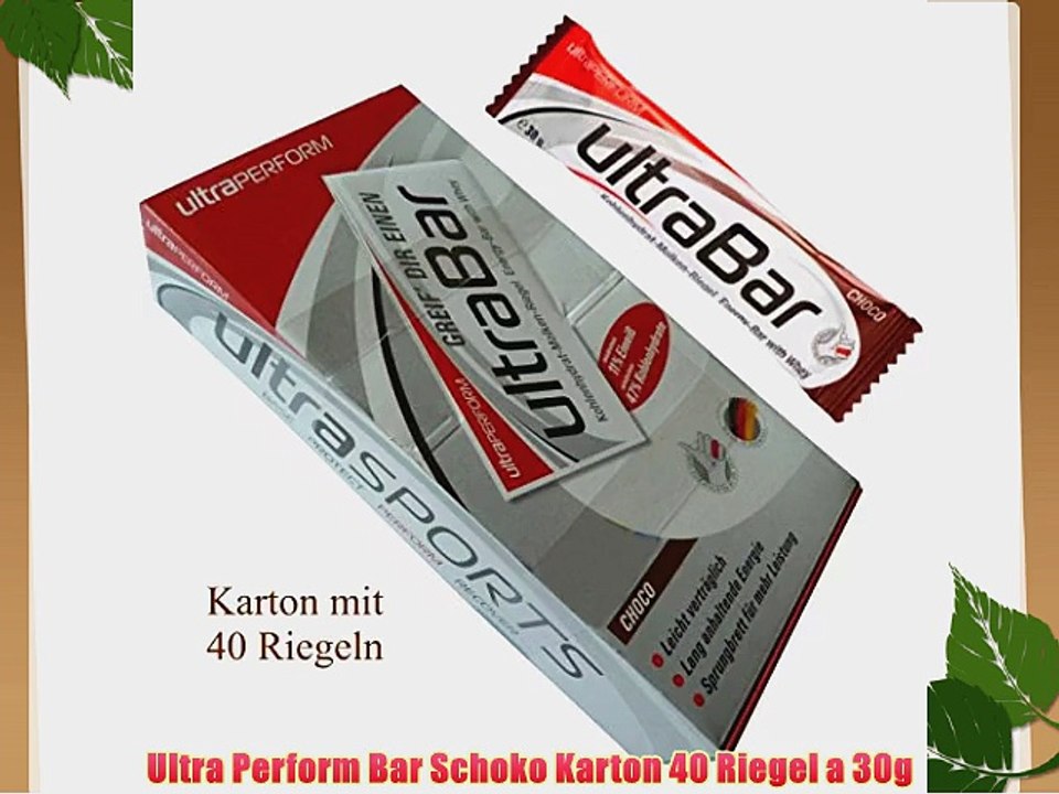 Ultra Perform Bar Schoko Karton 40 Riegel a 30g