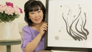 Moon's Zen Moment: My Sister Sun's Calligraphy Painting