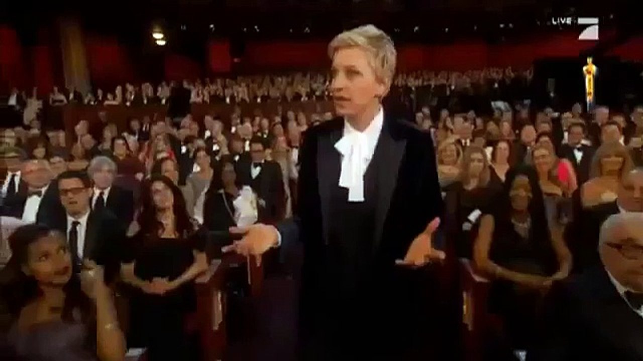 Oscars 2014: Ellen Degeneres Best Oscar Moments Ellen Oscar Selfie & Pizza | HD