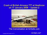 Investigation Update 2: British Airways 777 Crash Jan 2008