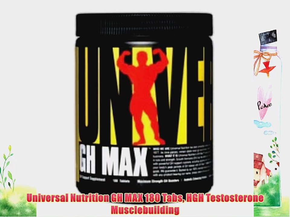 Universal Nutrition GH MAX 180 Tabs HGH Testosterone Musclebuilding