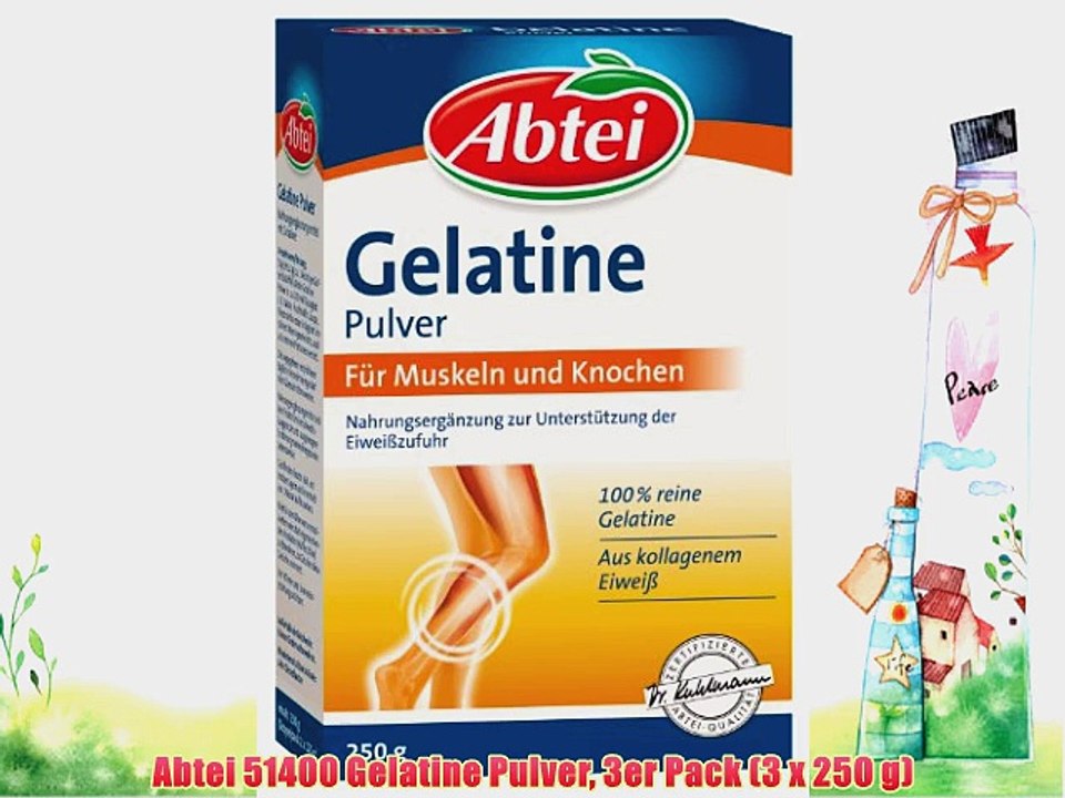 Abtei 51400 Gelatine Pulver 3er Pack (3 x 250 g)