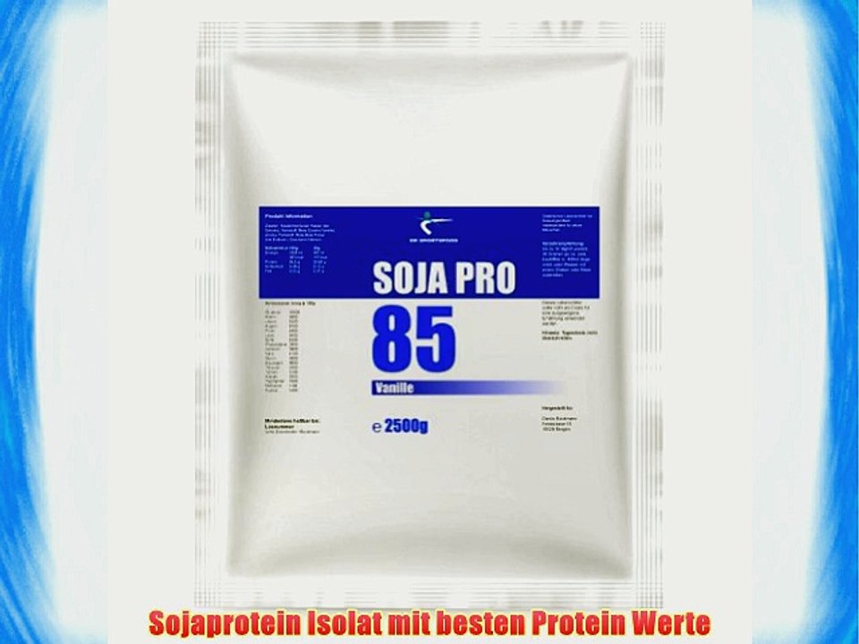 DR Sportsfood Soja Pro 85 Vanille 2500 g 25 kg Eiweiss Pulver Sports Nutrition Shake