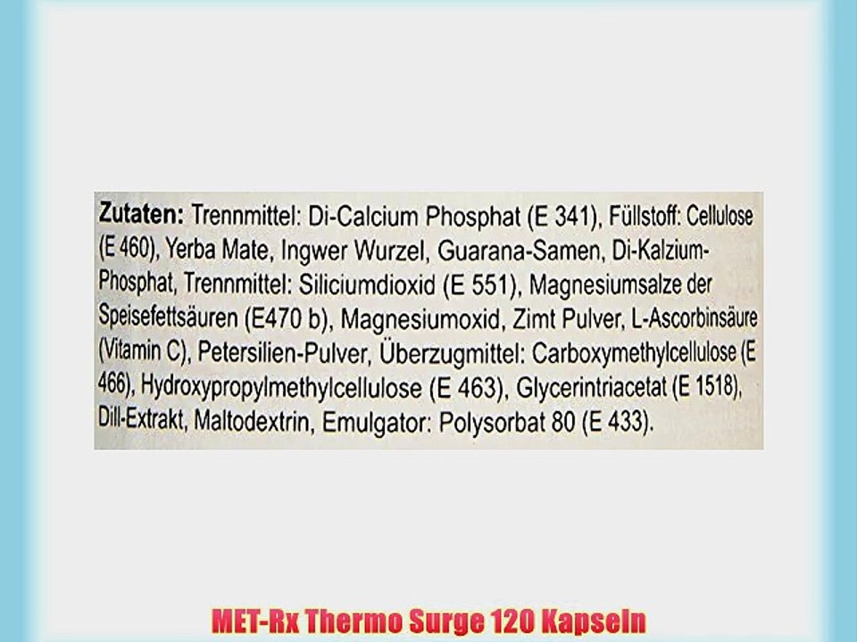 MET-Rx Thermo Surge 120 Kapseln