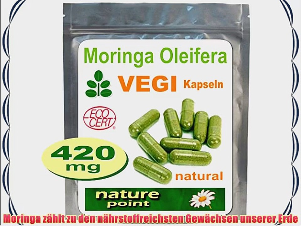 500 Moringa Oleifera VEGI Kapseln ? 420mg - 100% Vegane ?KO Rohkost (2x250)