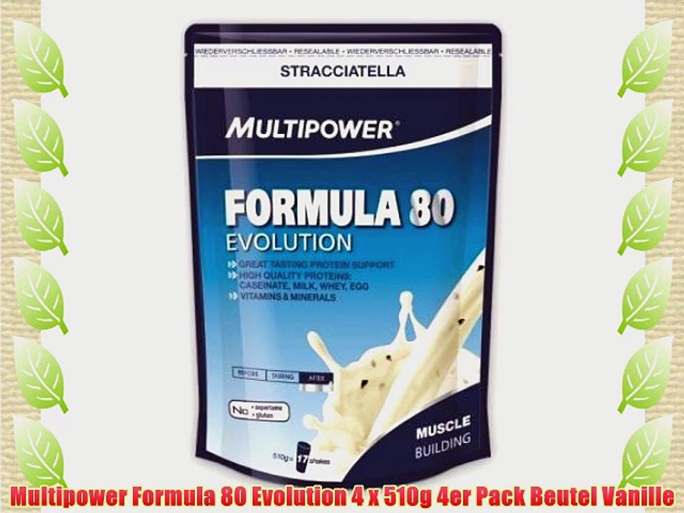 Multipower Formula 80 Evolution 4 x 510g 4er Pack Beutel Vanille