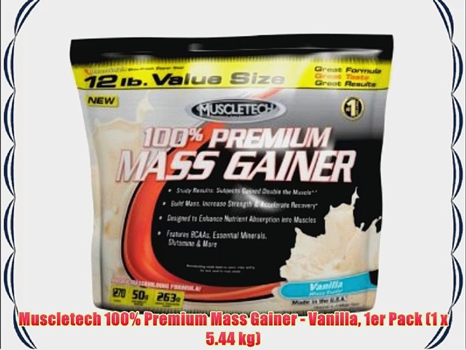 Muscletech 100% Premium Mass Gainer - Vanilla 1er Pack (1 x 5.44 kg)