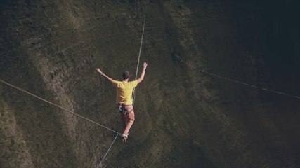 Nathan Paulin Sets a 403 M Highlining World Record