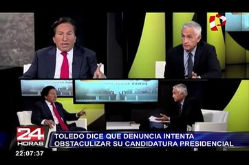 Alejandro Toledo dice que denuncia fiscal intenta obstaculizar su candidatura presidencial