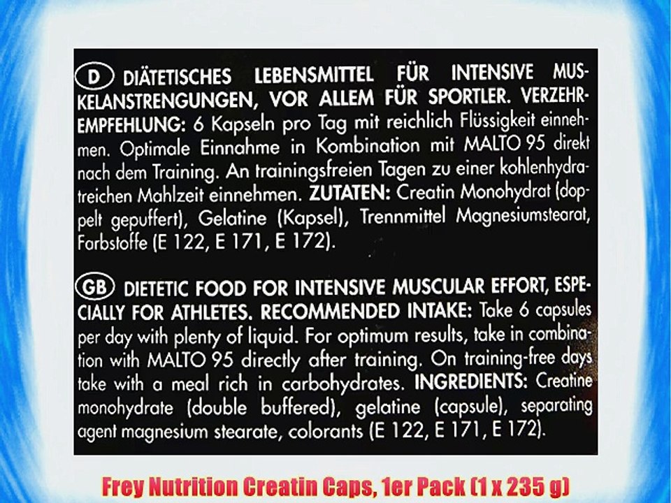 Frey Nutrition Creatin Caps 1er Pack (1 x 235 g)