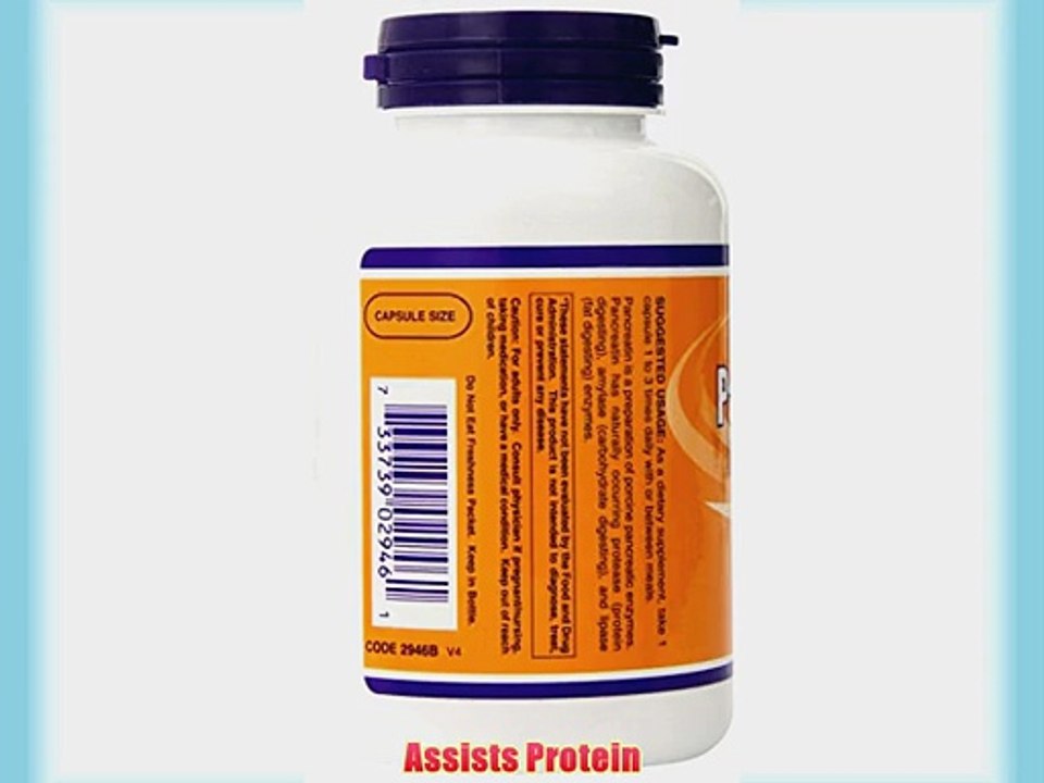 Now Foods Pankreatin hohe Potenz 10x - 200 mg 250 Kapseln