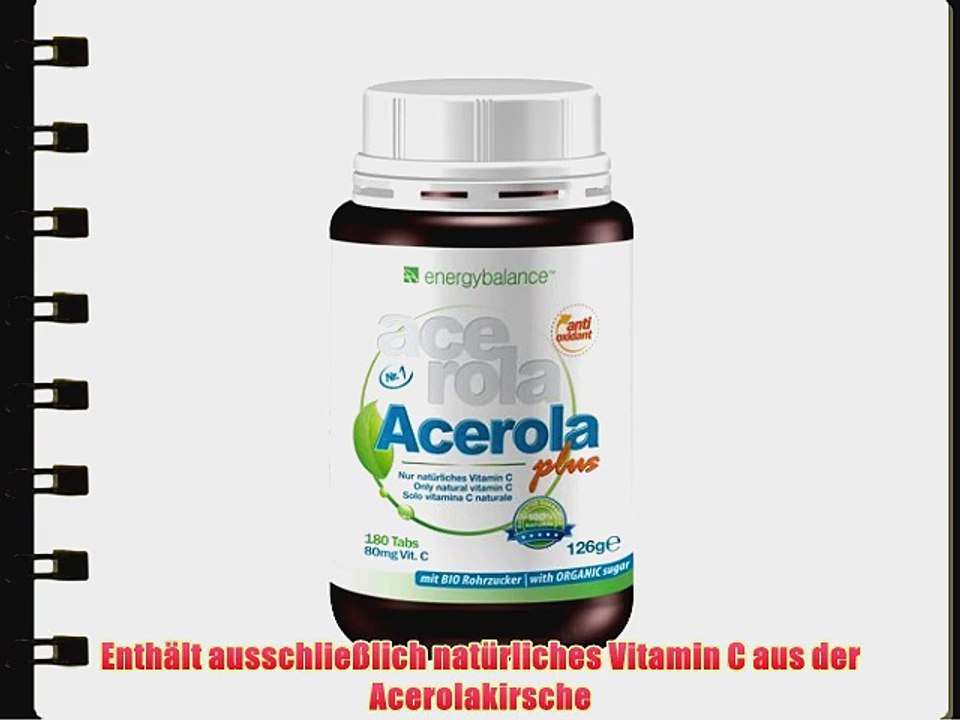 ACEROLA PLUS Nat?rliches Vitamin C 80mg 180 Kautabs
