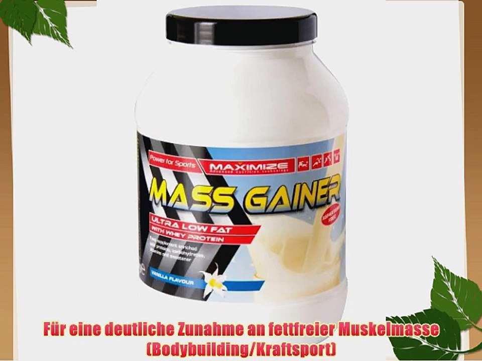 MASS GAINER Vanille - Schnell an Muskelmasse und Gewicht zulegen (13Kg Pulver)