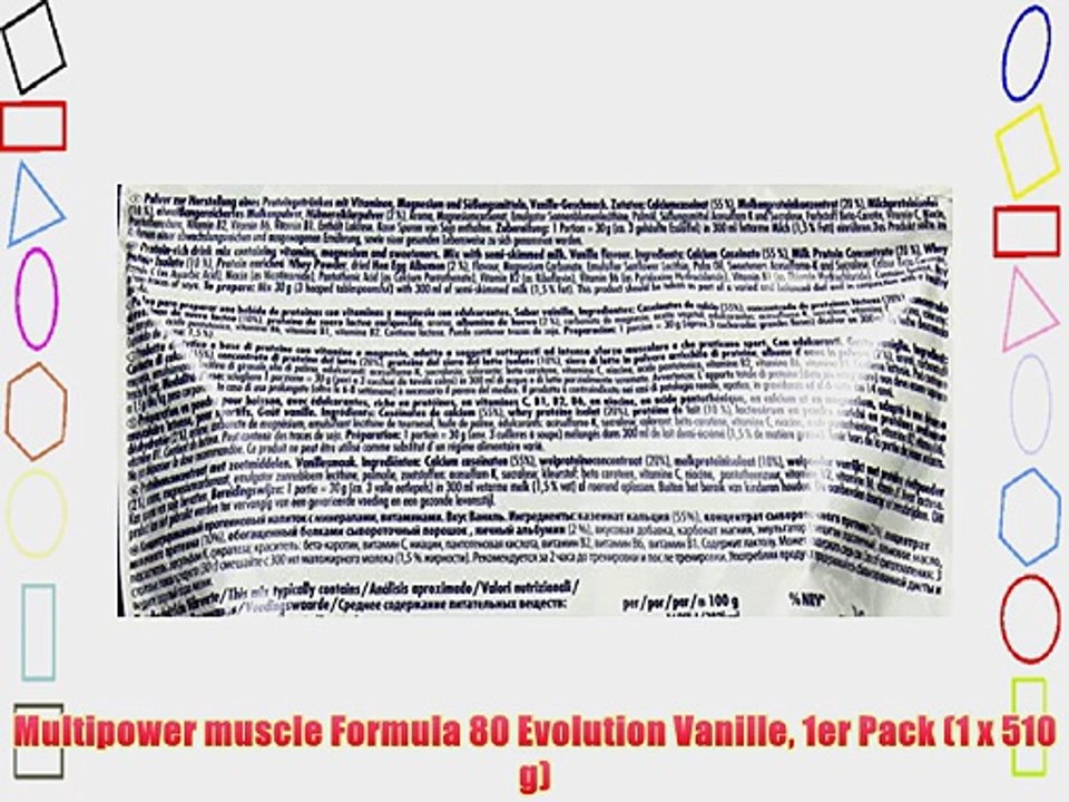 Multipower muscle Formula 80 Evolution Vanille 1er Pack (1 x 510 g)