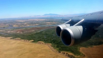 C-5M Super Galaxy landing at Travis AFB CA