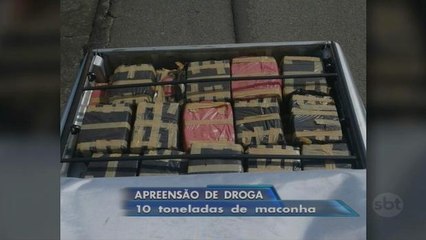 Polícia apreende 10 toneladas de maconha na Castello Branco
