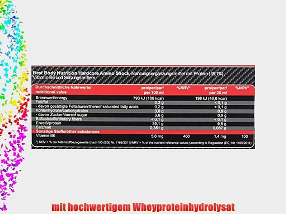 Best Body Nutrition Amino Shock Orangengeschmack 20 Ampullen ? 25 ml