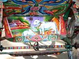 Riding on a rickshaw, Dhaka, Bangladesh