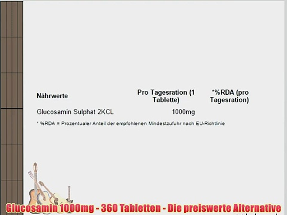 Glucosamin 1000mg - 360 Tabletten - Die preiswerte Alternative