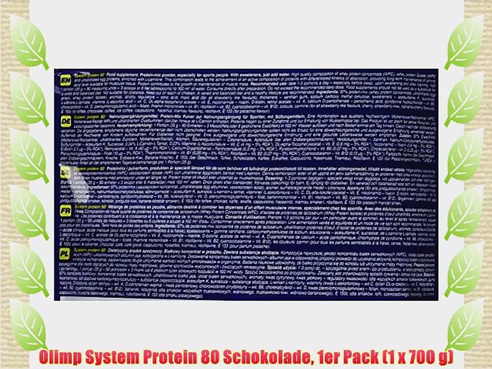 Olimp System Protein 80 Schokolade 1er Pack (1 x 700 g)