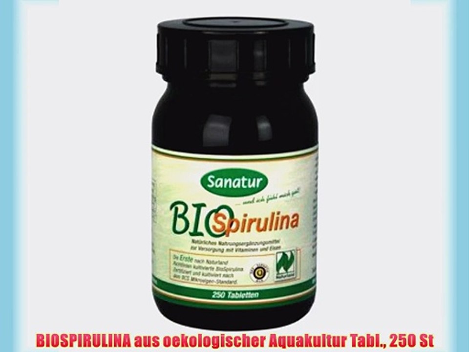 BIOSPIRULINA aus oekologischer Aquakultur Tabl. 250 St
