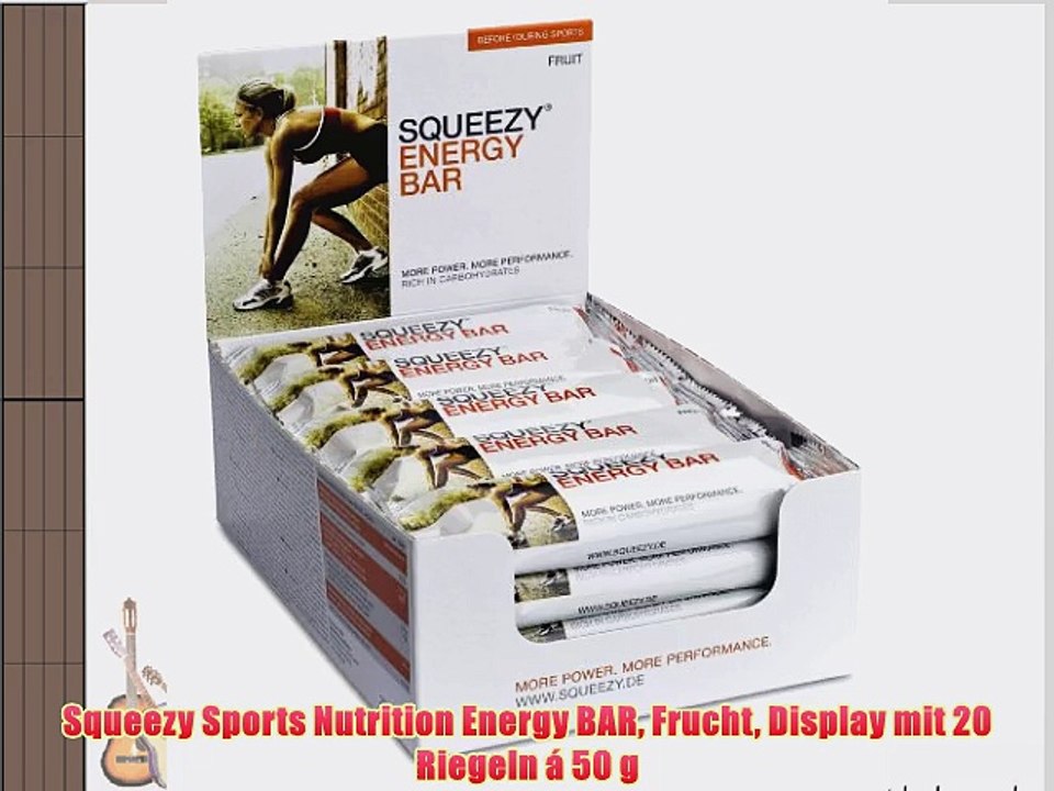 Squeezy Sports Nutrition Energy BAR Frucht Display mit 20 Riegeln ? 50 g