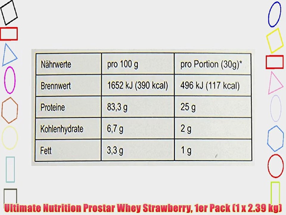 Ultimate Nutrition Prostar Whey Strawberry 1er Pack (1 x 2.39 kg)