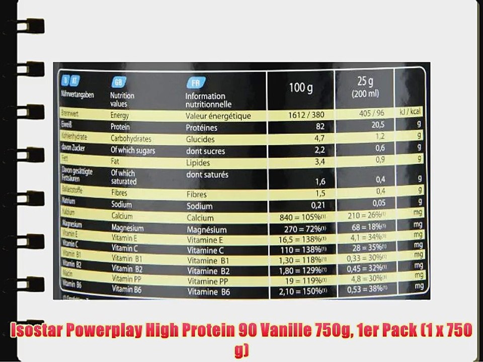 Isostar Powerplay High Protein 90 Vanille 750g 1er Pack (1 x 750 g)