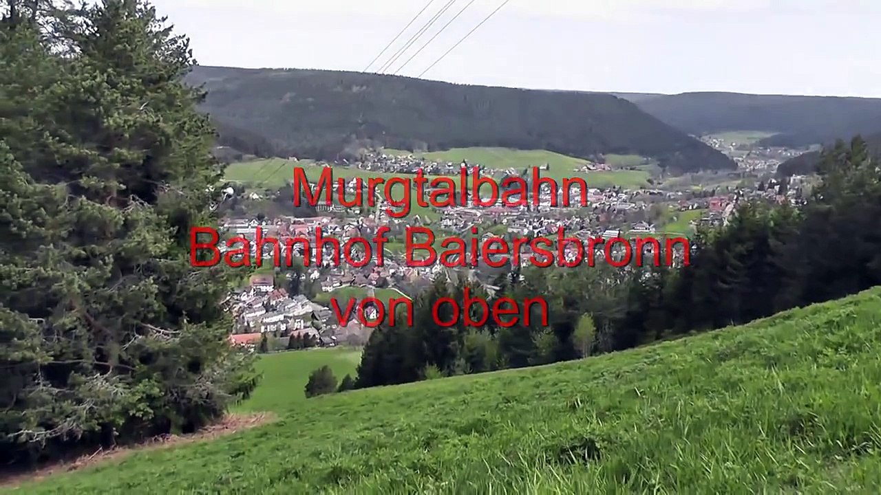 Murgtalbahn - Bahnhof Baiersbronn von oben / black forest