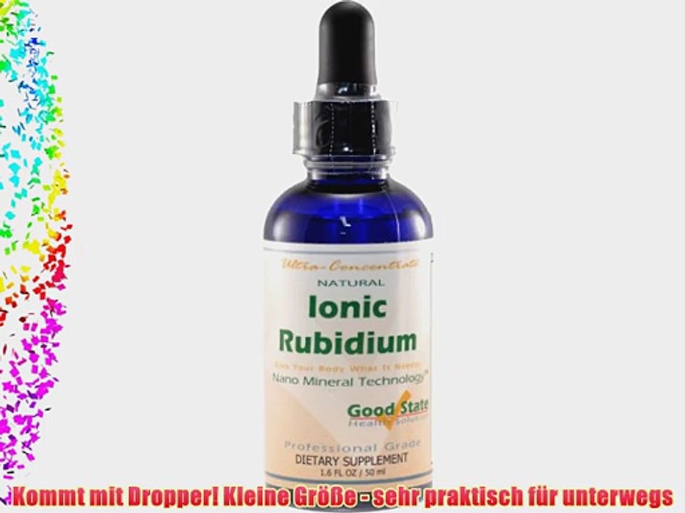 Fl?ssige Ionic Rubidium Ultra Concentrate - 10 Tropfen Equals 5 Mg - 100 Portionen pro Flasche