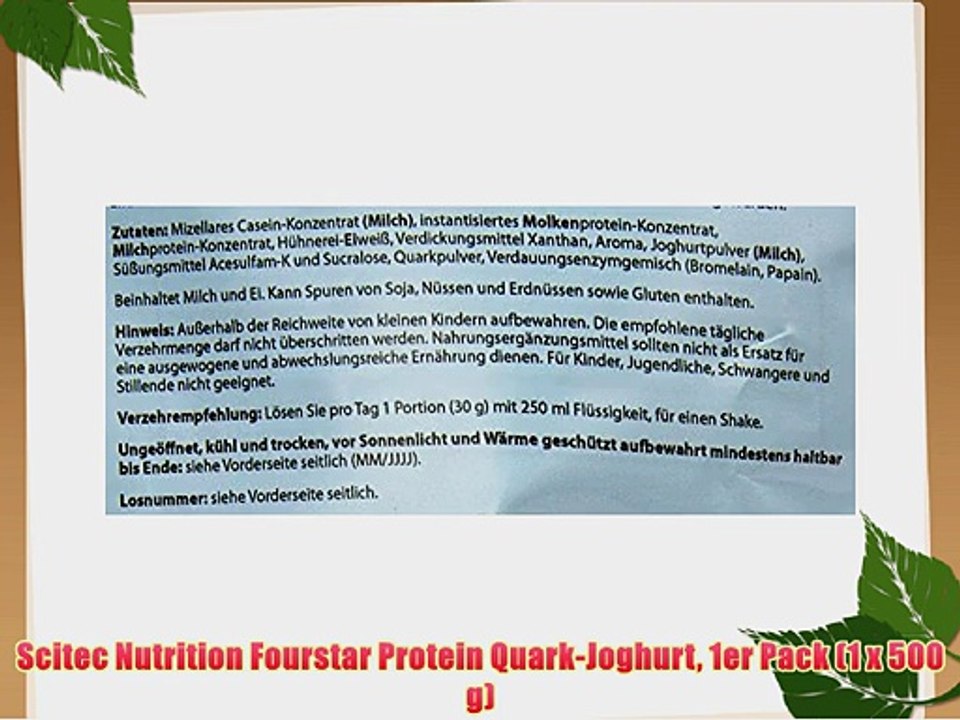 Scitec Nutrition Fourstar Protein Quark-Joghurt 1er Pack (1 x 500 g)