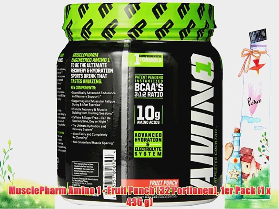 MusclePharm Amino 1 - Fruit Punch (32 Portionen) 1er Pack (1 x 436 g)