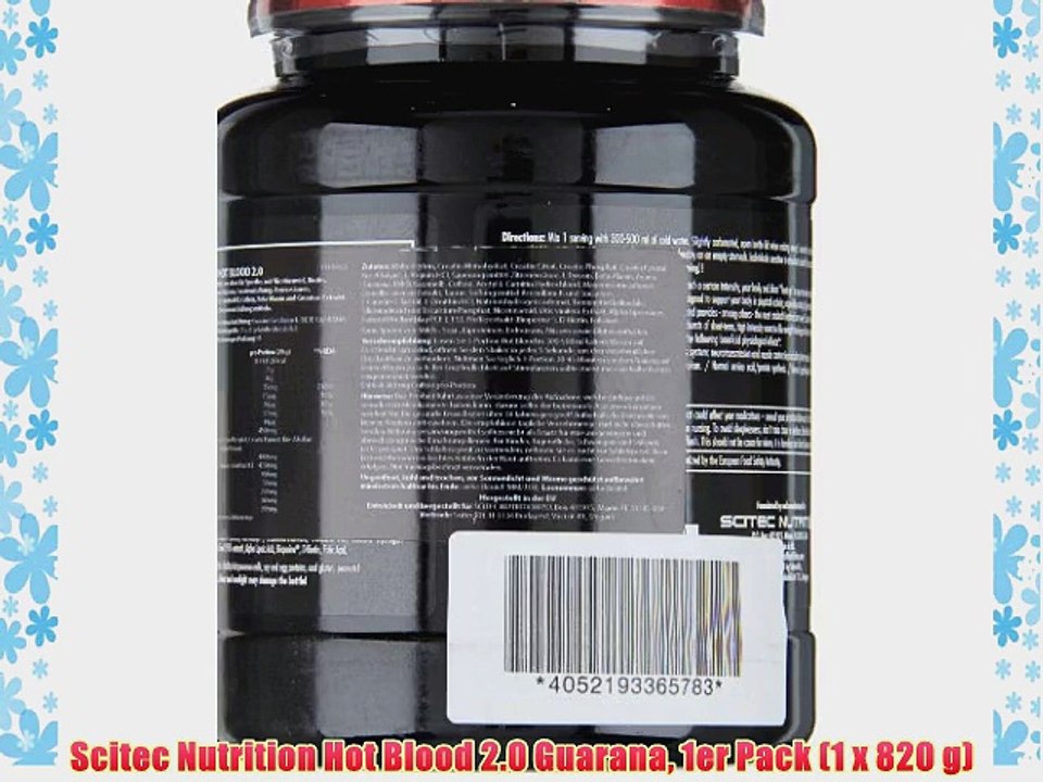 Scitec Nutrition Hot Blood 2.0 Guarana 1er Pack (1 x 820 g)