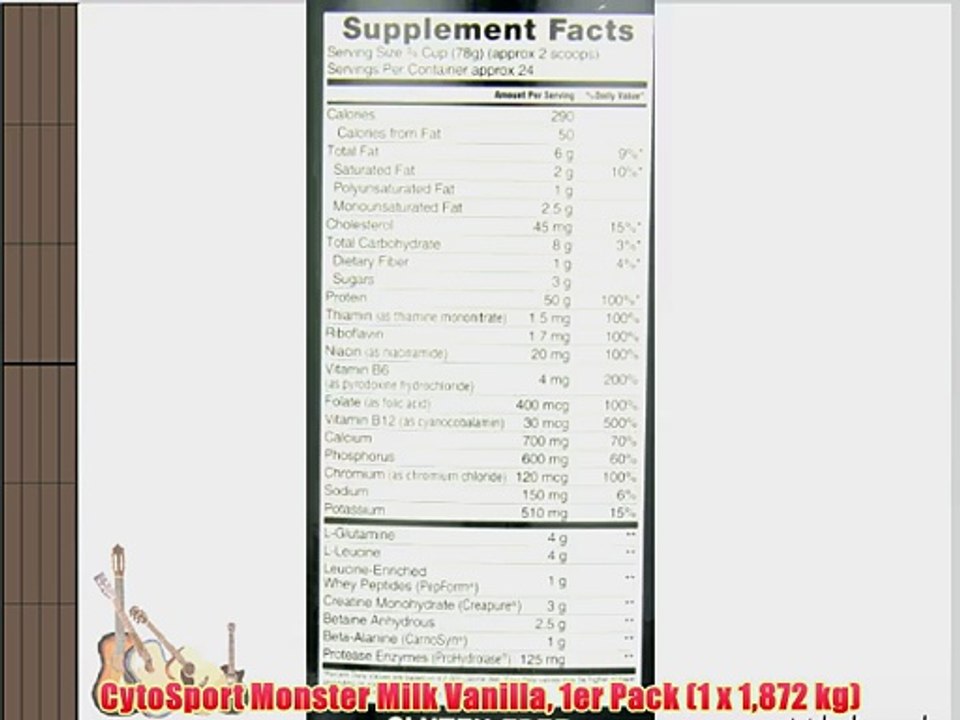 CytoSport Monster Milk Vanilla 1er Pack (1 x 1872 kg)